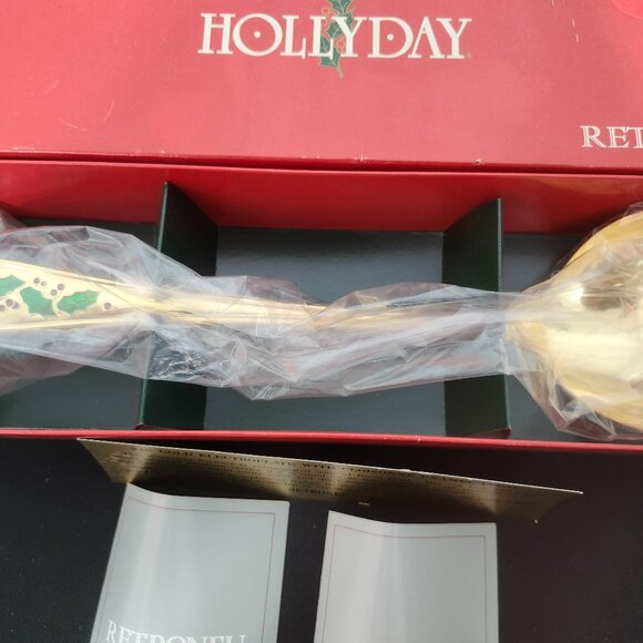 Vintage Hollyberry, Hollyday Gold Plated Retroneu Punch Ladle NIB - Picture 2 of 7